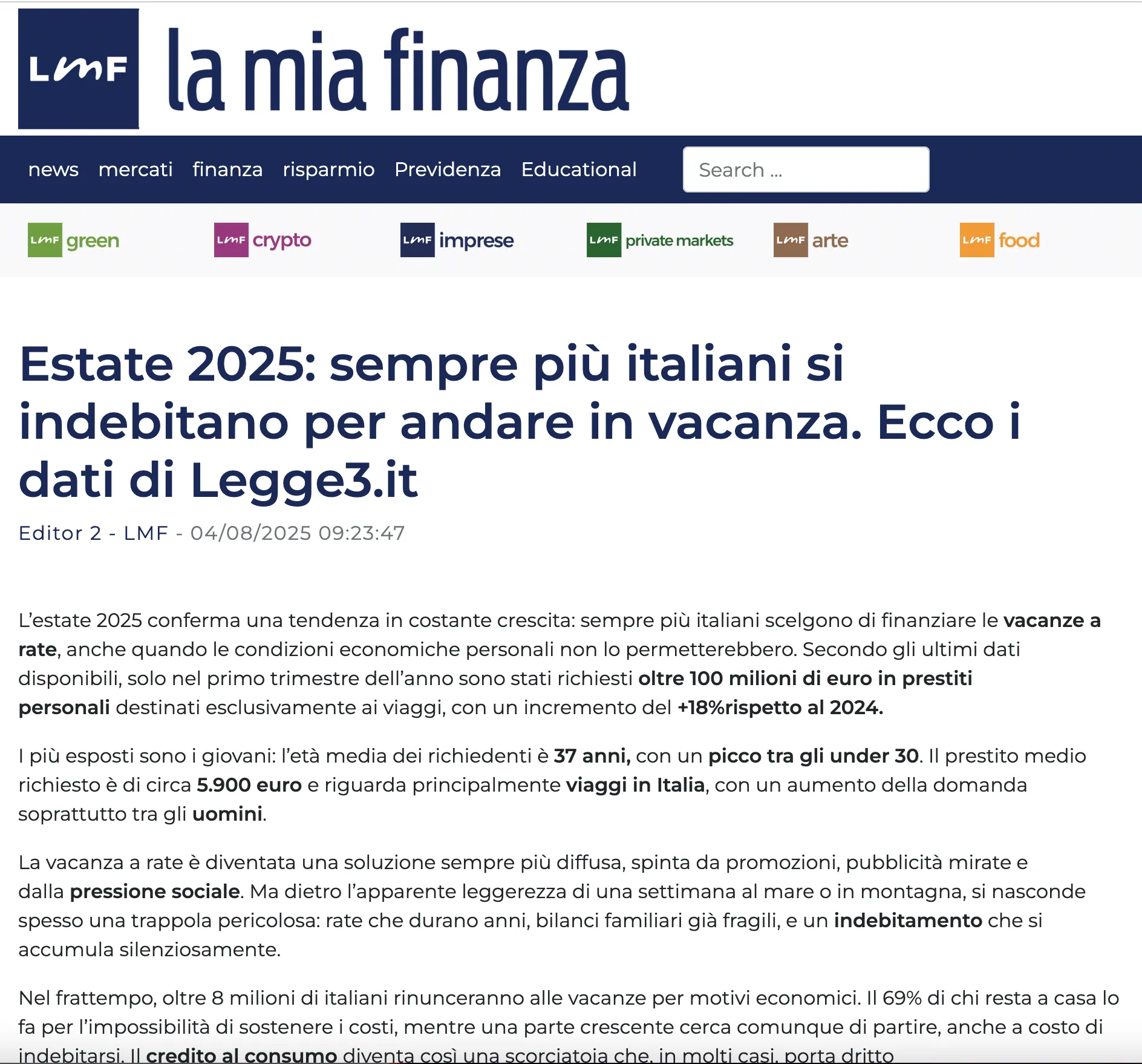 Rassegna stampa